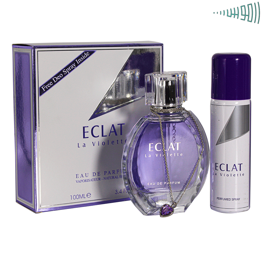ادکلن زنانه اکلت لا ویولت فراگرنس ورد ۱۰۰ml Fragrance World ECLAT La Violette Free Deo spray Inside